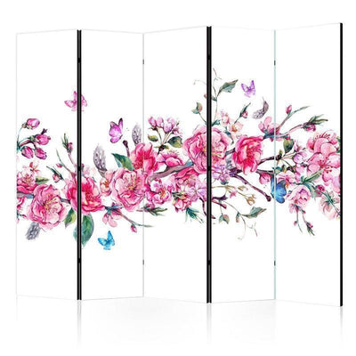 Paravento - Flowers and Butterflies II