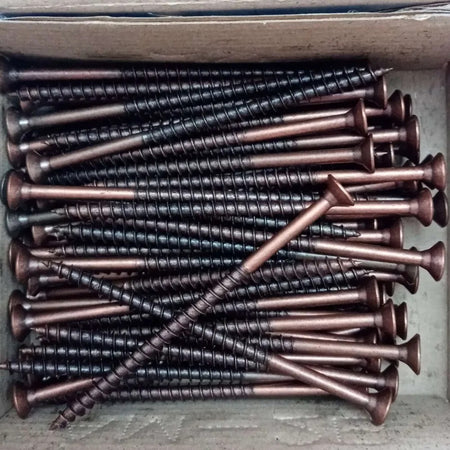 Vite 4,5x100/60mm - 50pz TPS testa conica bronzata per legno truciolare parzialmente filettata