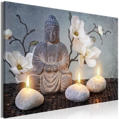 Quadro - Buddha and Stones (1 Part) Wide