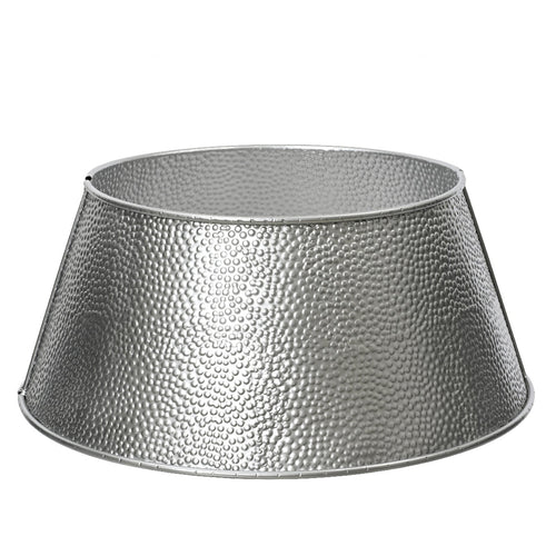 Copri base in ferro colore argento sottoalbero per Albero di Natale decorazione natalizia