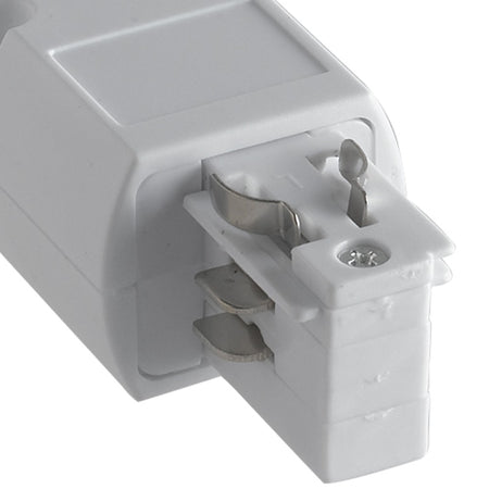 Innesto di colore bianco per binari guida pi cavo di terra