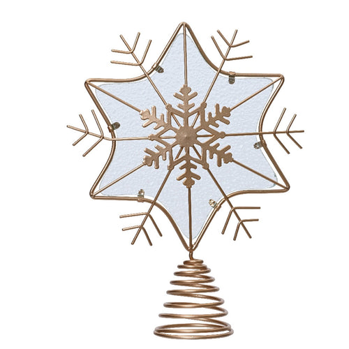 Puntale per Albero di Natale a forma di fiocco di neve da 25 cm