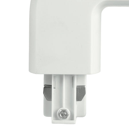 Connettore per binari guida a forma di elle bianco