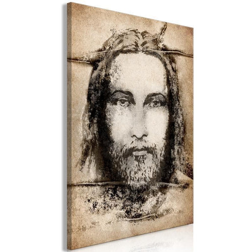 Quadro - Shroud of Turin in Sepia (1 Part) Vertical