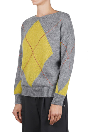 LA FEMME BLANCHE La Femme Blanche - Maglia - 461454 - Grigio/Giallo da donna