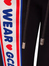GCDS Pantalone Jogging nero con Logo da donna