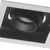 Incasso Quadrato Orientabile Bianco Nero Satinato Soffitto Ribassato Faretto Led 10 watt Luce Calda