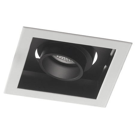 Faretto Incasso Orientabile Quadrato Bianco Nero Satinato Led 10 watt Luce Naturale