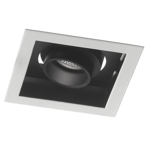 Faretto Orientabile Quadrato Nero Bianco Incasso Led 20 watt Luce Calda