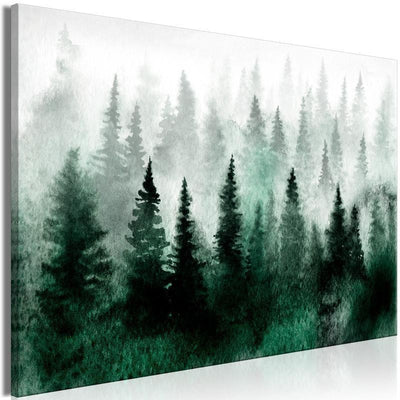 Quadro - Scandinavian Foggy Forest (1 Part) Wide