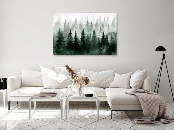 Quadro - Scandinavian Foggy Forest (1 Part) Wide