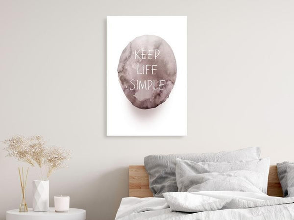 Quadro - Keep Life Simple (1 Part) Vertical