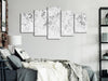 Quadro - Waterfall of Roses (5 Parts) Wide - Third Variant