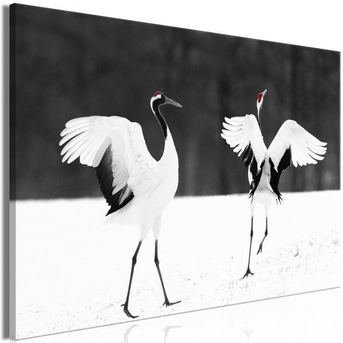 Quadro - Dancing Cranes (1 Part) Wide