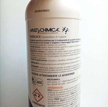 Ferblock 0,75lt rapido convertitore di ruggine fondo ancorante per vernici sintetiche