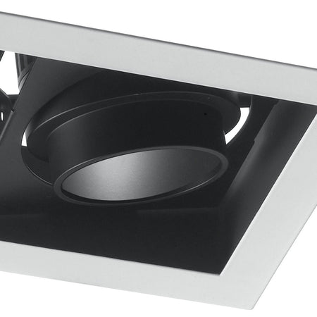 Incasso Due luci Cartongesso Faretto Orientabile Nero Bianco Led 20 watt Luce Luce Naturale