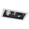 Faretto Incasso 2 Luci Orientabili Bianco Nero Cartongesso Led 60 watt Luce Calda
