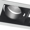 Faretto Incasso 2 Luci Orientabili Bianco Nero Cartongesso Led 60 watt Luce Calda