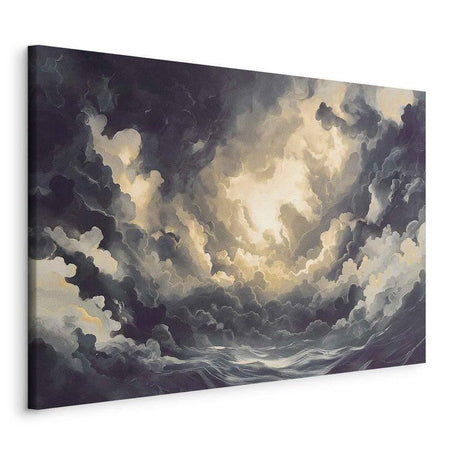 Quadro - Epic Light Play: The Sun Battling for Dominance Over the Clouds