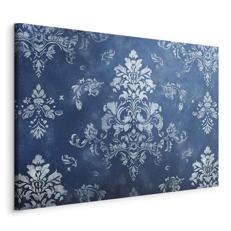 Quadro - Retro Ornament Decorative Motif in Worn Blues