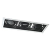 Faretto Nero Bianco 3 Luci Orientabili Incasso Controsoffittatura Led 135 watt 4000 kelvin