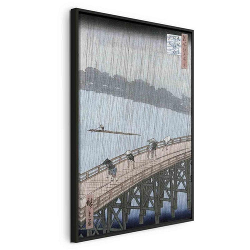 Quadro - Sudden Shower over Shin-Ohashi Bridge and Atake (Ohashi Atake no Yudachi) from the series Meisho Edo Hyakkei (O