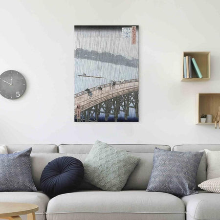 Quadro - Sudden Shower over Shin-Ohashi Bridge and Atake (Ohashi Atake no Yudachi) from the series Meisho Edo Hyakkei (O