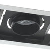 Faretto Nero Bianco 3 Luci Orientabili Incasso Controsoffittatura Led 135 watt 4000 kelvin