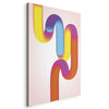 Quadro - Colorful Turns - Dynamic Composition in Shades of Yellow Pink and Blue