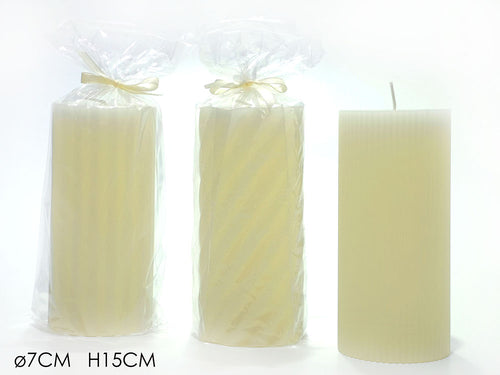 Candela Cilindro Ø7xH15cm Avorio