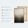 Quadro - Jumping Numbers - Numbers in a Subdued Beige-Brown Hue Among Snowflakes Stars and Clouds