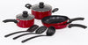 Casa Collection Batteria 9 Pezzi Mareva Rosso