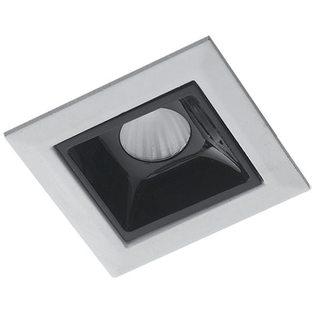 Faretto Incasso Modulo Bianco Nero Lucido Cartongesso Led 2 watt Luce Naturale