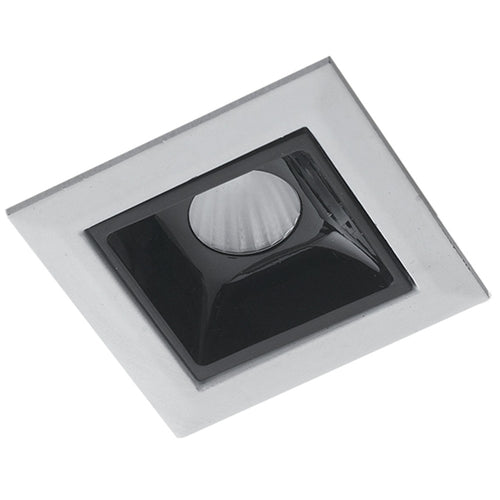 Faretto Incasso Modulo Bianco Nero Lucido Cartongesso Led 2 watt Luce Naturale