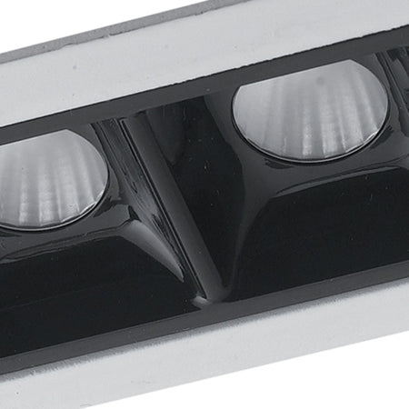 Faretti Modulo a Incasso Controsoffitto Bianco Nero Lucido Led 10 watt Luce Naturale