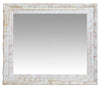 Biscottini Specchio Specchiera da parete e appendere verticale/orizzontale L64xPR4xH74 cm finitura bianco anticato