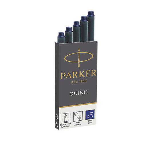 Scatola 5 Cartucce Parker Quink Blu Permanente