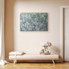 Quadro - Ornaments in Worn Muted Turquoises: Delicate Plant Pattern