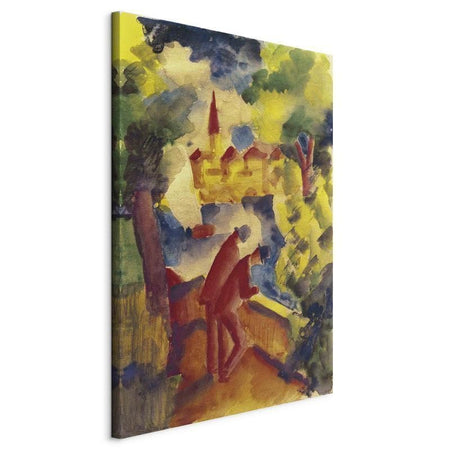 Quadro - Männer auf der Straße am See (August Macke)