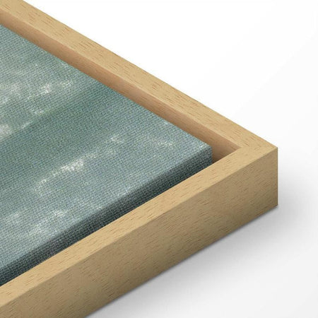 Quadro - Retro Landscape Grove Trees and Pond in Patinated Shades of Green