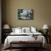 Quadro - View of the Park and Lake Retro Vintage Landscape in Greens