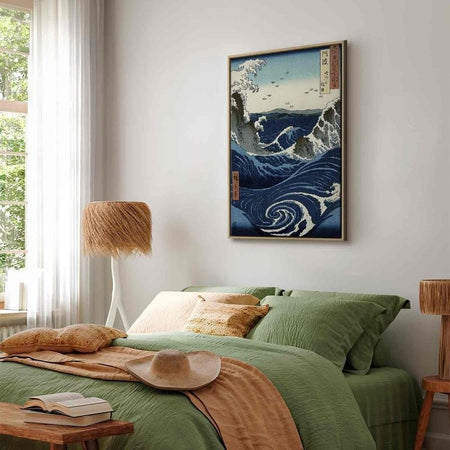 Quadro - View of the Naruto whirlpools at Awa from the series Rokuju-yoshu Meisho zue (Utagawa Hiroshige)