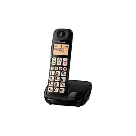 PANASONIC KX-TGE110 (NERO) - TELEFONO CORDLESS - TASTI GRANDI - SUPPORTO HAC