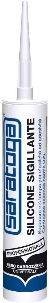 Saratoga 280gr silicone sigillante nero altamente elastico speciale per carrozzeria