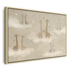 Quadro - Love - Colorful Giraffes Floating on Clouds Among Hearts and Stars