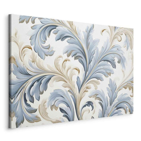 Quadro - Baroque Ornaments in Light Cream-Blue Hues