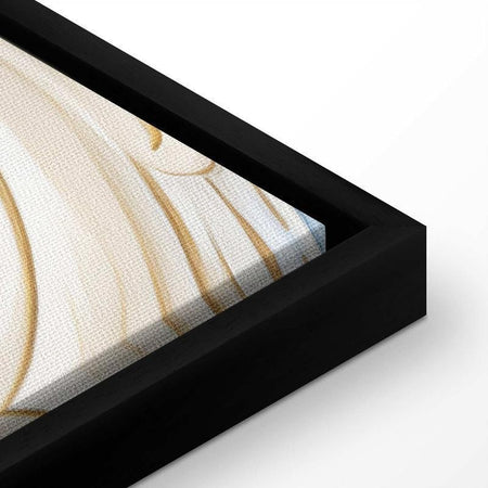 Quadro - Baroque Ornaments in Light Cream-Blue Hues