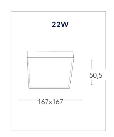 Plafoniera Alluminio Bianco Goffrato Quadrato Incasso Cartongesso Led 22 watt Luce Naturale