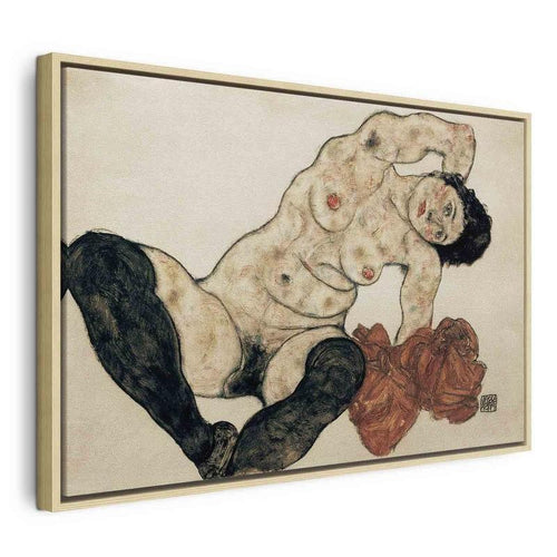 Quadro - Liegender Akt mit gelbem Handtuch (Egon Schiele)