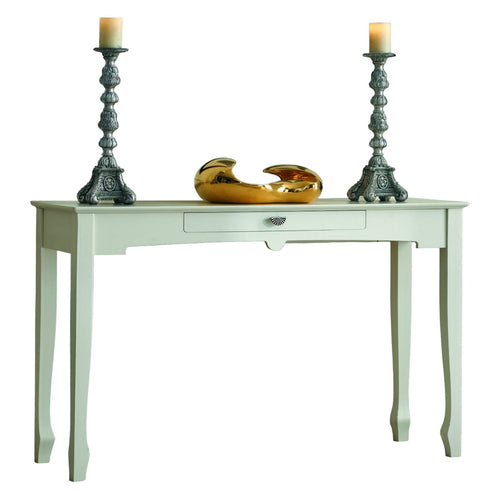 MOBILI 2G - CONSOLLE CLASSICA 1 CASSETTO IN LEGNO AVORIO L .130 H.80 P.40